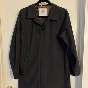 Herschel Supply Co. Fitted Trench Coat — Black, Size M